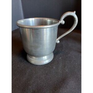 English Pewter Children's 3 Inch Mug Cup made by Preisner Pewter #2046